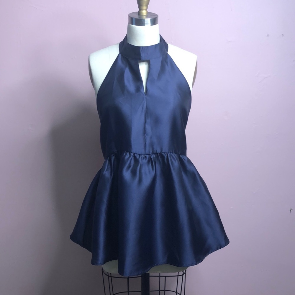 Halter peplum top